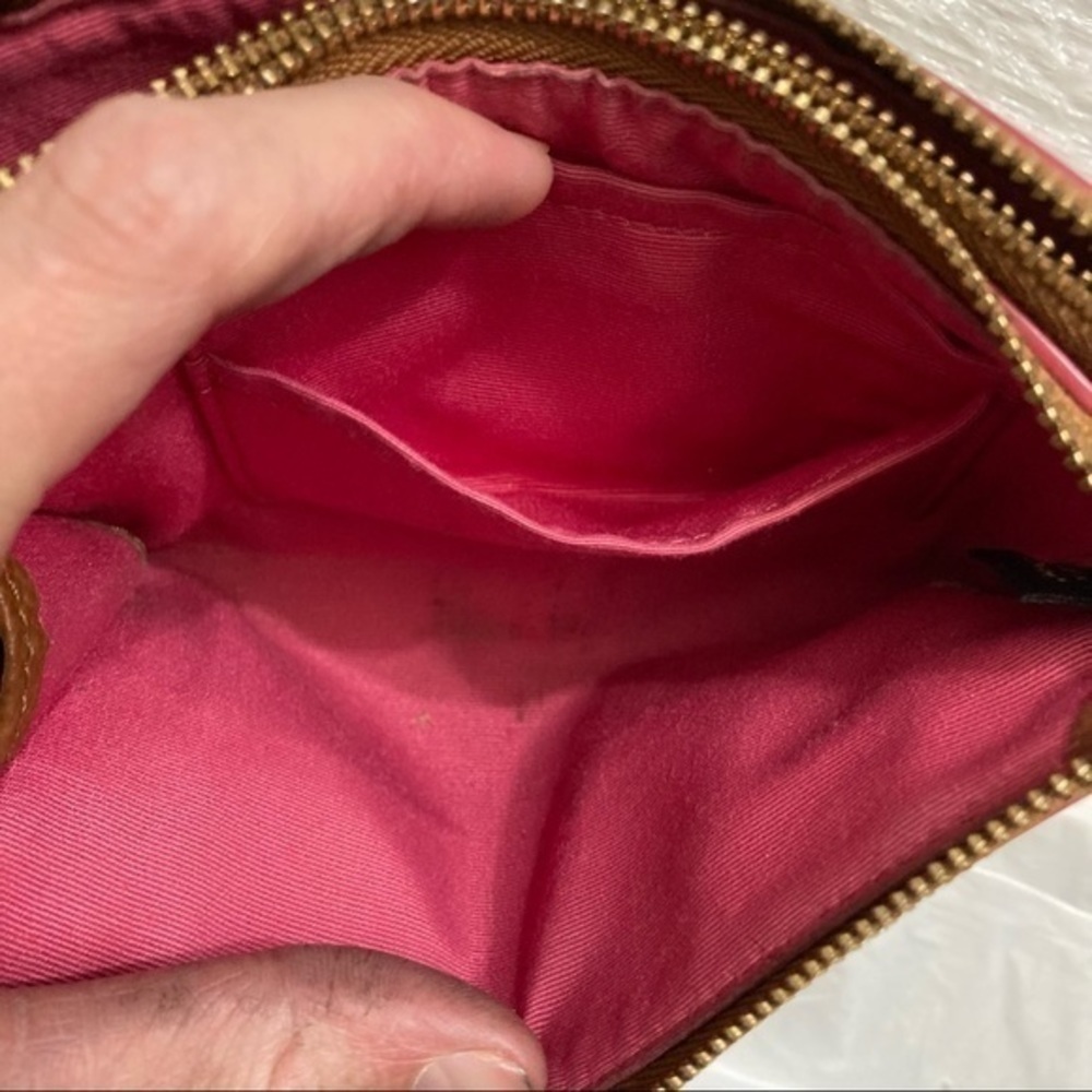 Coach brown double zipper wristlet bag - Picture 12 of 13
